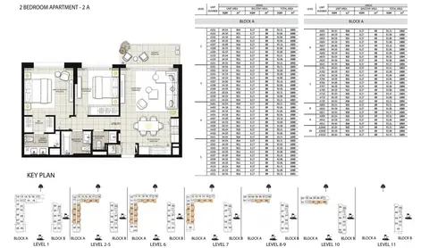 Golf Views Apartments: Floor plan 2 BEDROOM APARTMENT - 2 A, 1,000 sq ft