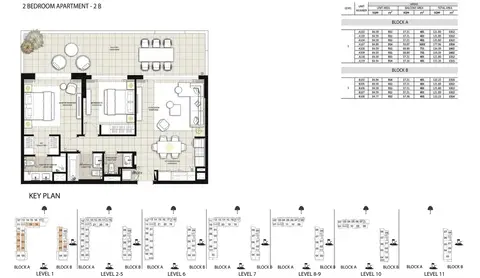 Golf Views Apartments: Floor plan 2 BEDROOM APARTMENT - 2 B, 1,312 sq ft
