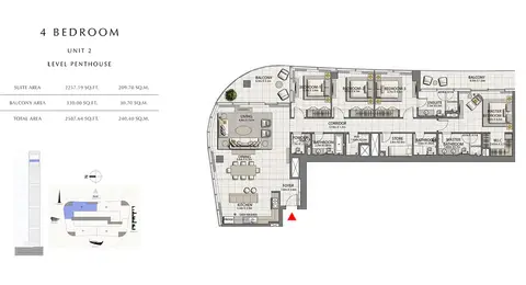 Grande at The Opera District: Plan 4bd-U2-L-PH-2587.64-sqft, 2,588 sq ft