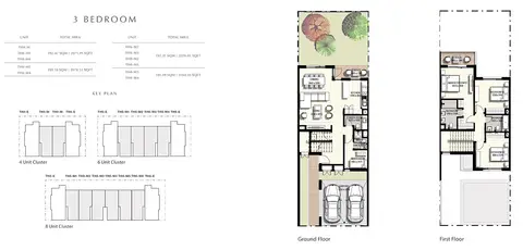 The Grand: 3bd-floorplan, 2,078 sq ft 户型图