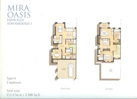 Mira Oasis: Plan 3 BR, Type H, 2,286 sq ft