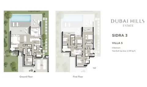 Sidra 3 Villas: Plan 5-Bedroom-4283-Sqft, 4,109 sq ft
