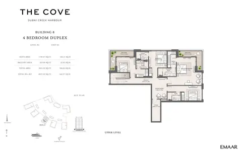 ذا كوف كريك هاربور: مخطط الطابق Level B1, Unit 03, 6,927 sq ft