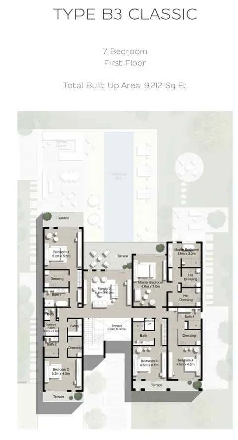 Parkway Vistas: Планировка T-B3C,FF, 9,212 sq ft