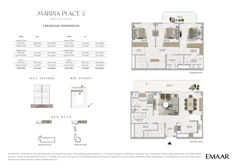 Emaar Marina Place 2 Mina Rashid: Plattegrond Units 01, 02 & 03, 2,557 sq ft