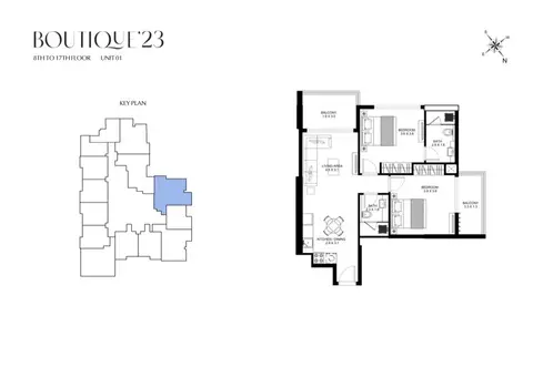 Boutique 23: Floor plan Unit 1
