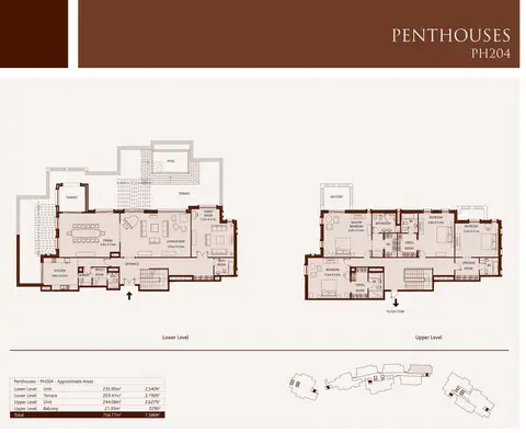 Balqis Residence: फ़्लोर प्लान Penthouses,PH204,Size-7586-Sq.ft, 7,586 sq ft