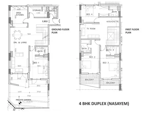 Janayen Avenue: Plattegrond 4 Bedroom Duplex, Size 2944.03 sq ft, 2,944 sq ft