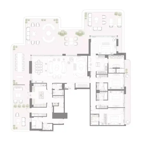Bay Grove Residences Phase 4: Floor plan Type A, 5,972 sq ft