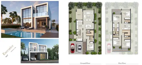 ذا ترامب إستيتس: مخطط الطابق Executive, V2-T, 5-BR Villa