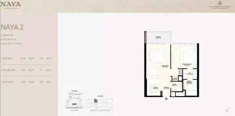 Naya Phase 2: Floor plan Type Level 03- A 08, 784 sq ft