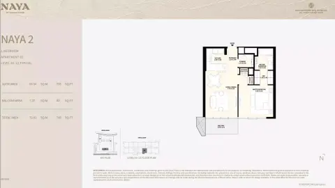 Naya Phase 2: Floor plan Type Level 03- A 02, 785 sq ft