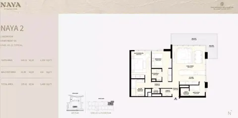 Naya Phase 2: Floor plan Type Level 03- A 05, 1,460 sq ft