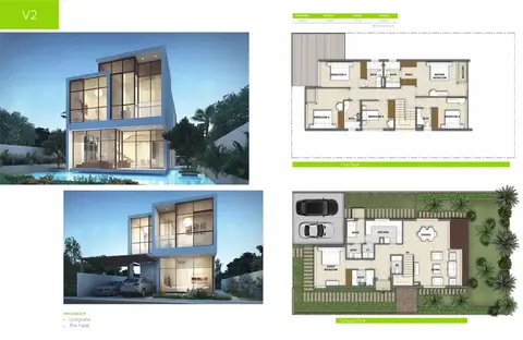 The Park Villas: Планировка V2 Type Villa, 3,163 sq ft