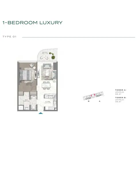 Damac Bay Cavalli: Plattegrond Type 01