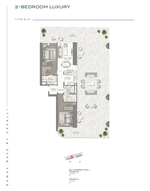 Damac Bay Cavalli: Plattegrond Type B 01