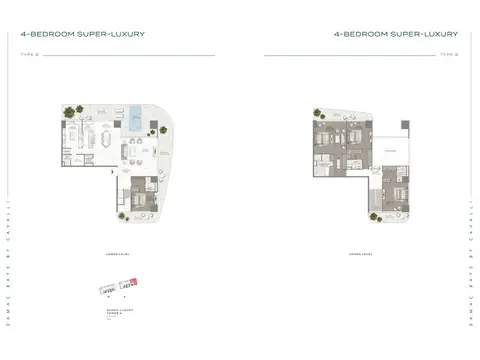 Damac Bay Cavalli: Plattegrond Type B, Level 44
