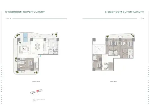 Damac Bay Cavalli: Plattegrond Type A, Level 44