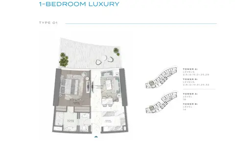 Damac Bay Cavalli: Plattegrond Type 1