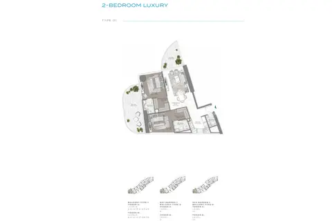 Damac Bay Cavalli: Plattegrond Type 1