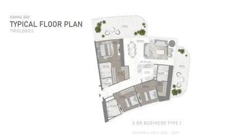 Damac Bay Cavalli: Plattegrond Business Type 1