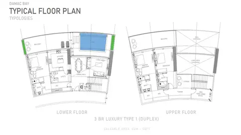 Damac Bay Cavalli: Plattegrond Type 1