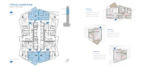 Stella Maris: फ़्लोर प्लान level 29 to 45, 1,463 sq ft