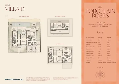The Beach and Coral Collection Frond F: Floor plan Ground Floor To Second Floor Type D (Porcelain Roses), 11,520 sq ft