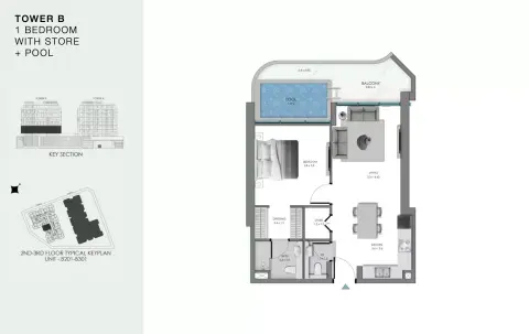 Ocean Bay: Floor plan Type 3-Tower B