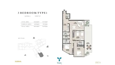 Trinity at Arjan: Floor plan Trinity, 1,842 sq ft