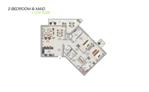 Rise by Athlon 1 Teal Tower: Floor plan Low Rise
