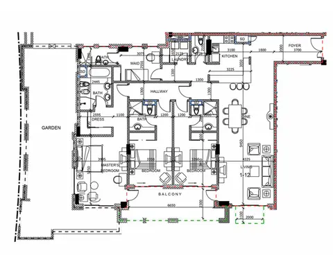 Manazel Al Khor: Floor plan 3-bedroom-1-12