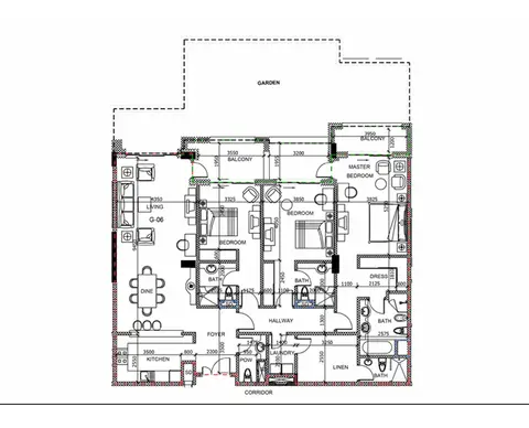 Manazel Al Khor: Floor plan 1-bedroom-G-06