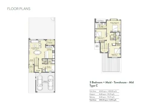 Casa Dora at Serena: Floor plan Type C, 2,155 sq ft