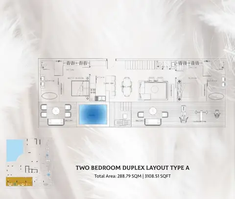 Empire Suites at JVC: Floor plan Type A, 3,109 sq ft