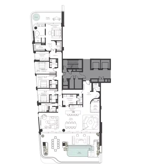 Ela: Plan Type A, 6,404 sq ft