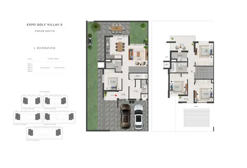 Expo Golf Villas Phase 5: Floor plan 4 Bedroom, Size 2264 Sq Ft, 2,264 sq ft