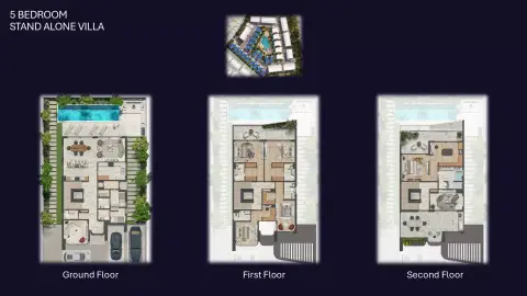 Knightsbridge: Floor plan Stand Alone Villa, 4,478 sq ft