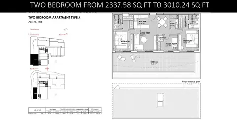 Stonehenge Residence at JVC: Floor plan Type A, Apt No 1008, 3,010 sq ft