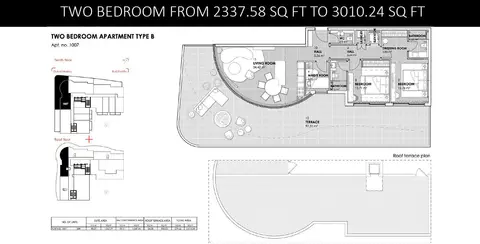 Stonehenge Residence at JVC: Floor plan Type B, Apt No 1007, 3,010 sq ft