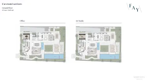 Serenity Mansions Waterfront Collection: Floor plan Ground Floor, 4,445 sq ft