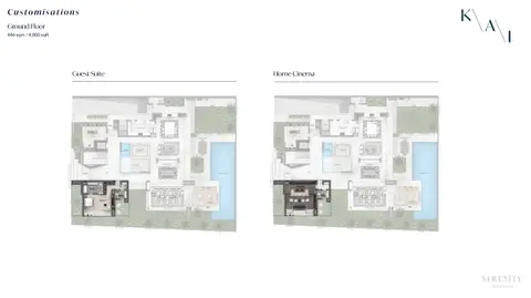 Serenity Mansions Waterfront Collection: Floor plan Ground Floor, 4,800 sq ft