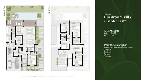 Harmony Villas: 5 BR, Garden Suite, 4,477 sq ft 户型图