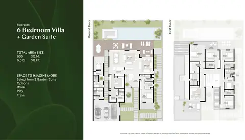 Harmony Villas: 6 BR, Garden Suite, 6,515 sq ft 户型图