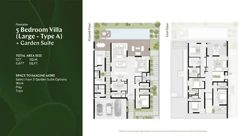 Harmony Villas: 5 BR (Large), Type A, Garden Suite, 5,677 sq ft 户型图