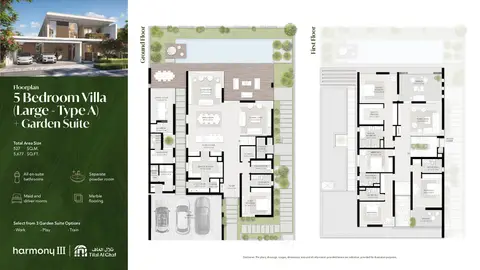 Harmony Villas: Large - Type A, 5,677 sq ft 户型图