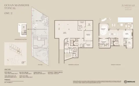 Asora Bay Ocean Mansions: Floor plan OM - 2 (BASEMENT & GROUND FLOOR), 41,550 sq ft