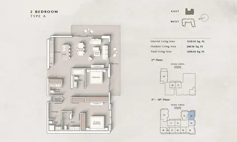 Ellington Art Bay: Floor plan Type A, 1,451 sq ft