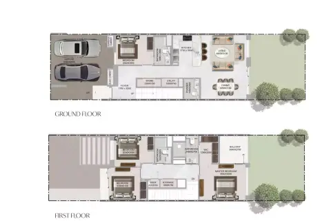 Sobha Sanctuary: Планировка Type A (Townhouse), 2,520 sq ft