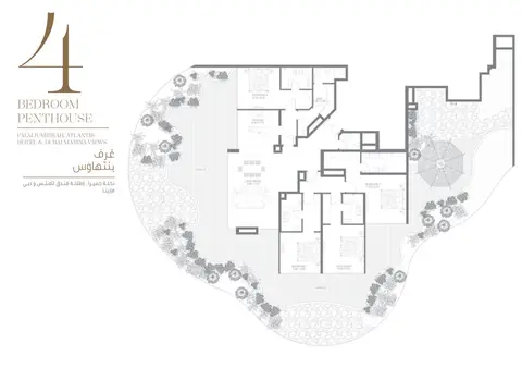Royal Bay Residence: Floor plan 4 Bedroom Penthouse